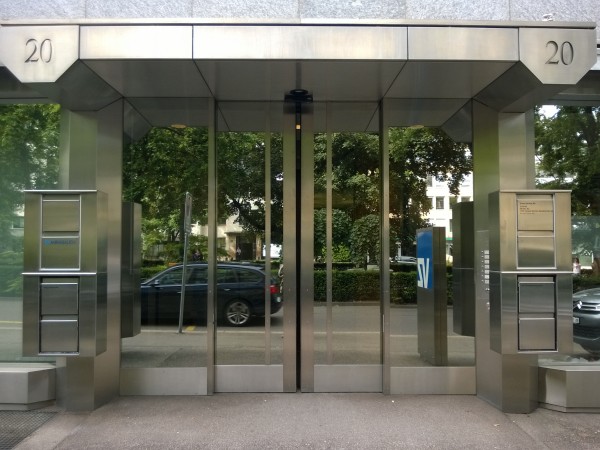 Main entrance to the office building