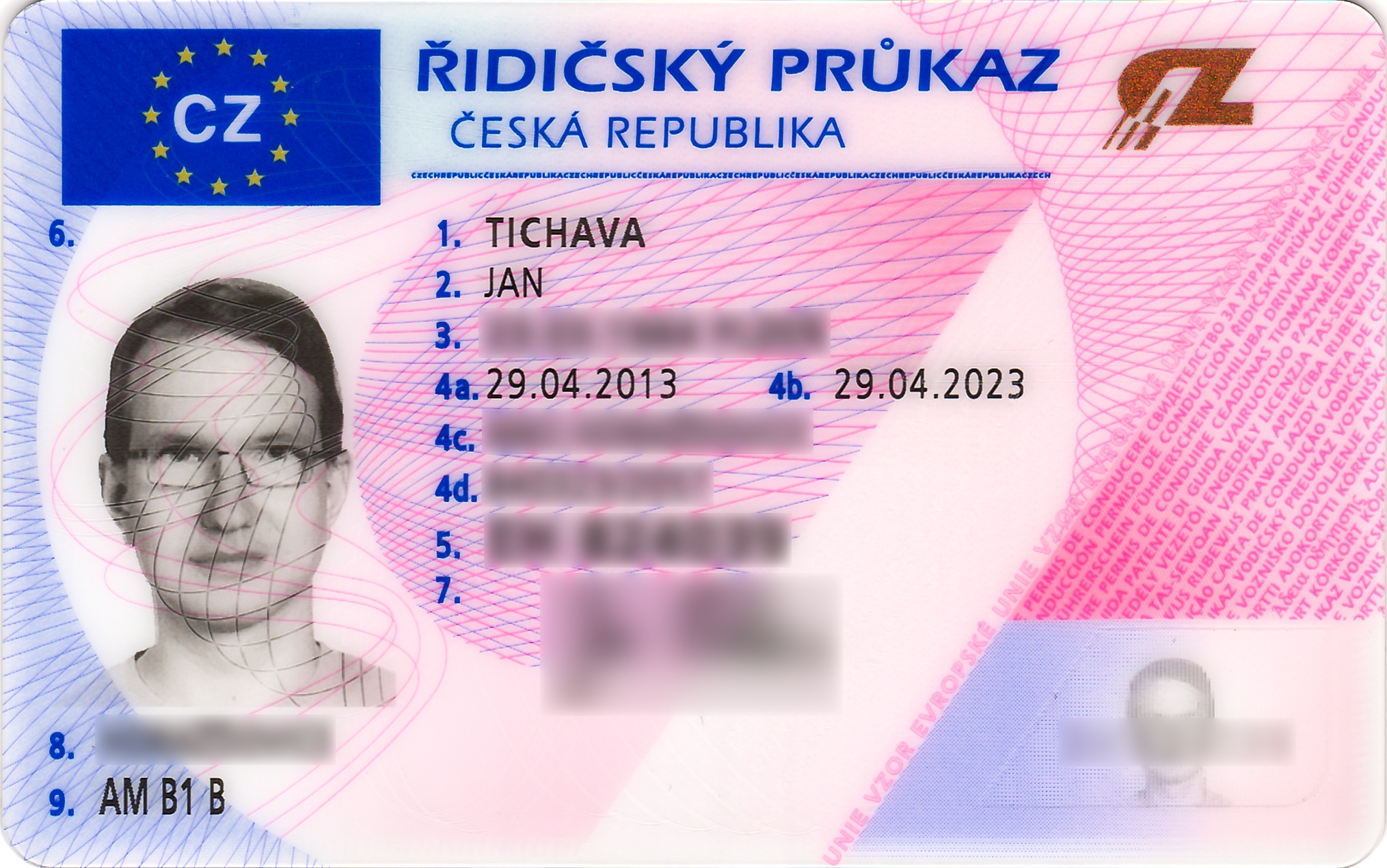 Old Czech driving license